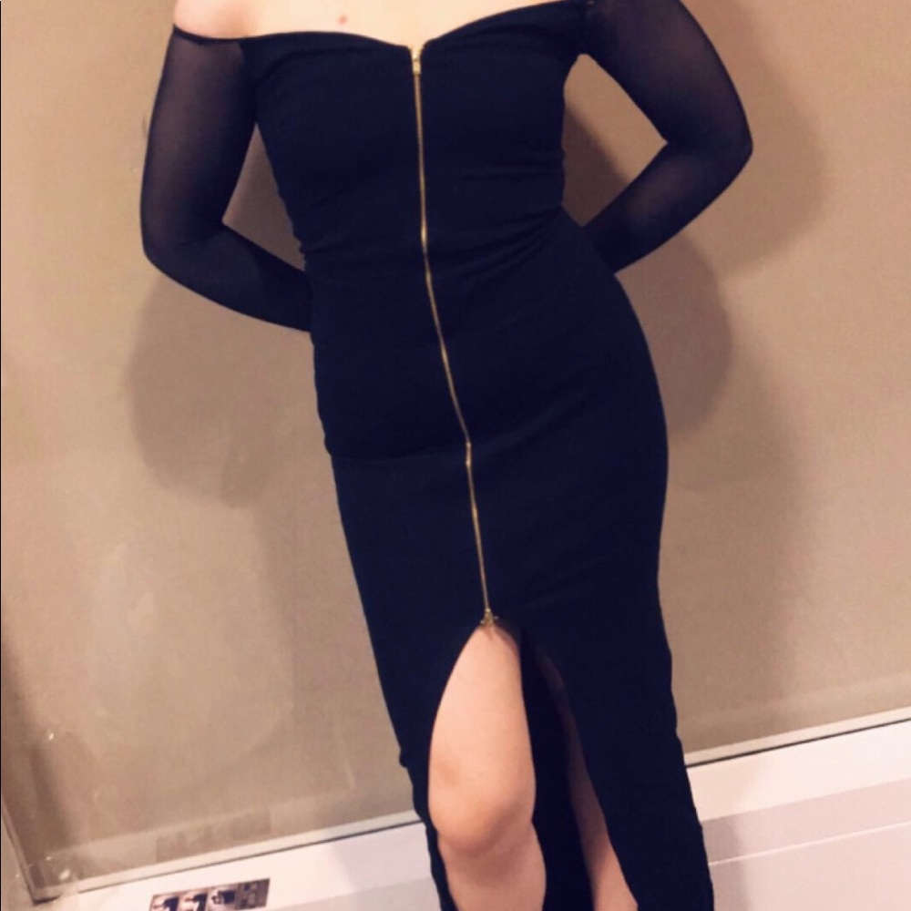 FASHION NOVA MORTICIA DRESS BLACK
